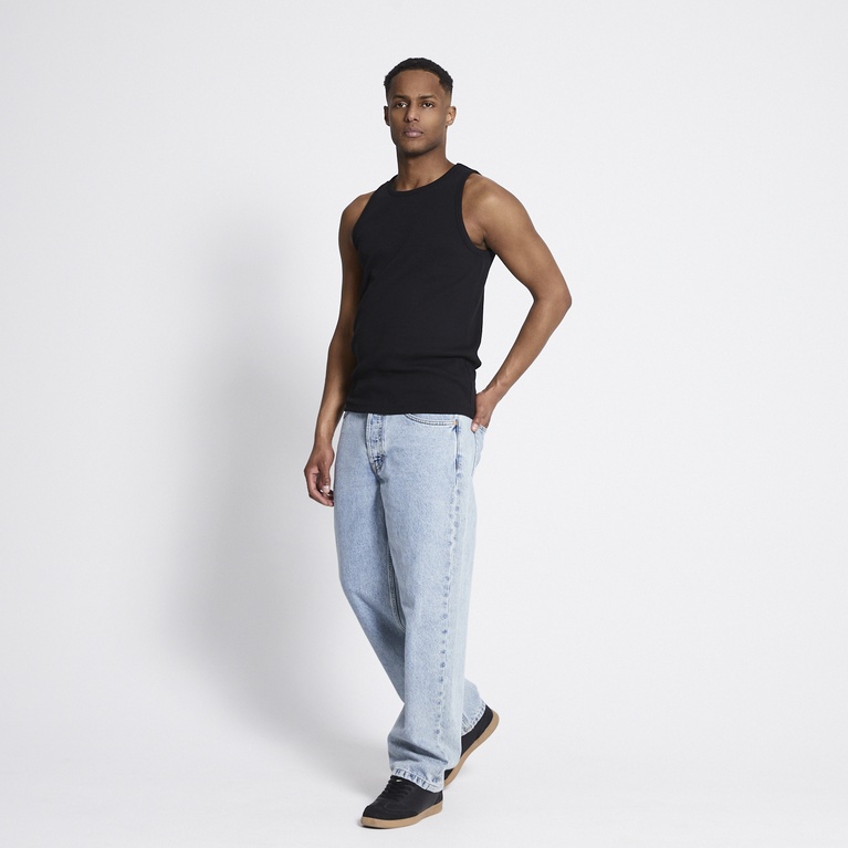 Ribbed tank top "Hugo" Black